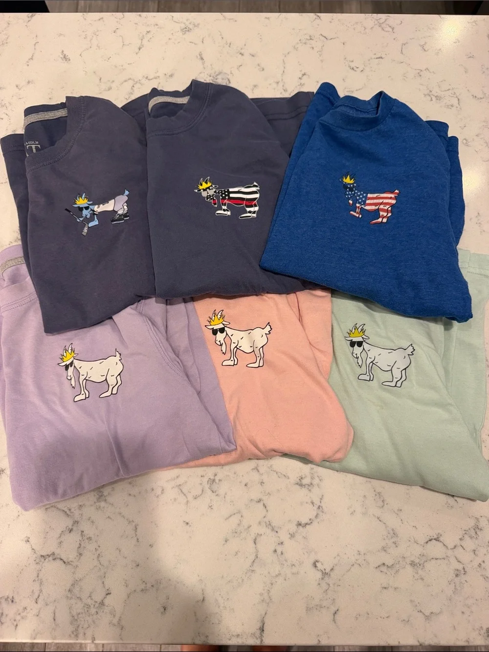 Kids Short Sleeve Goat Graphic Tee - Multiple Colors